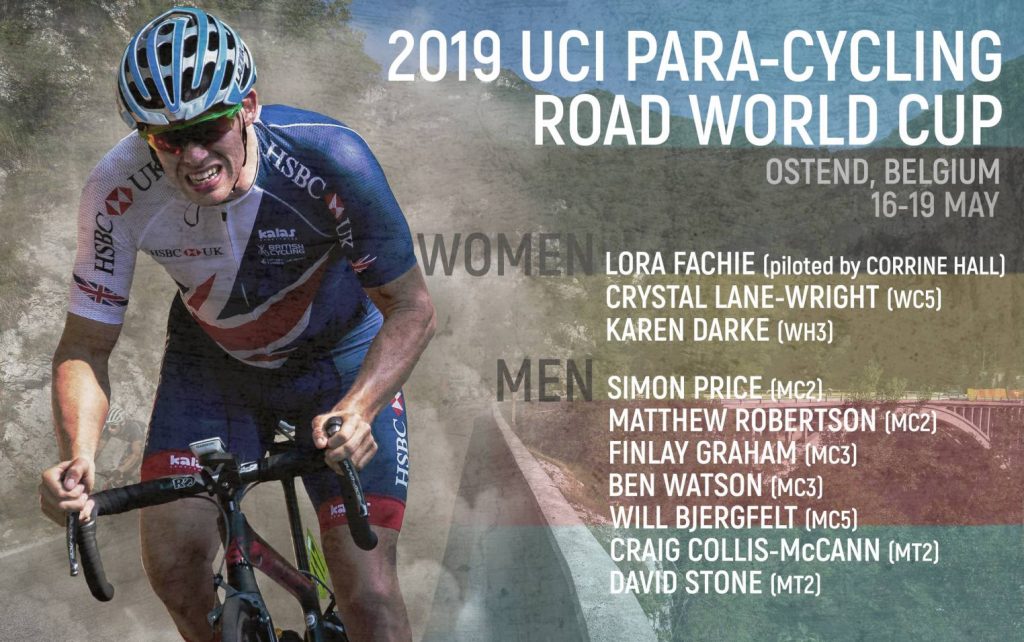 UCI Para-cycling Road World Cup Team Announced