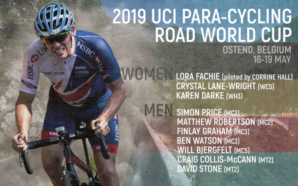 UCI Para-cycling Road World Cup Team Announced