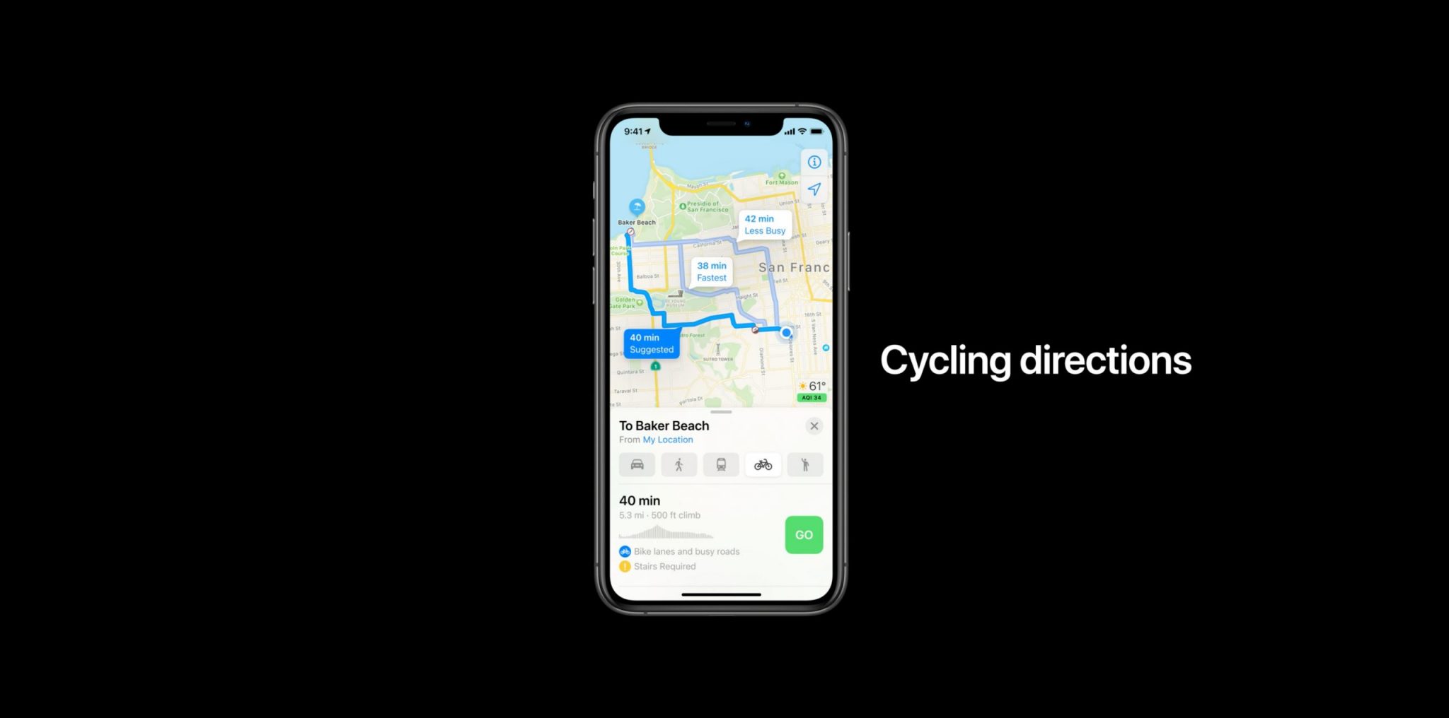 Apple Maps Cycling